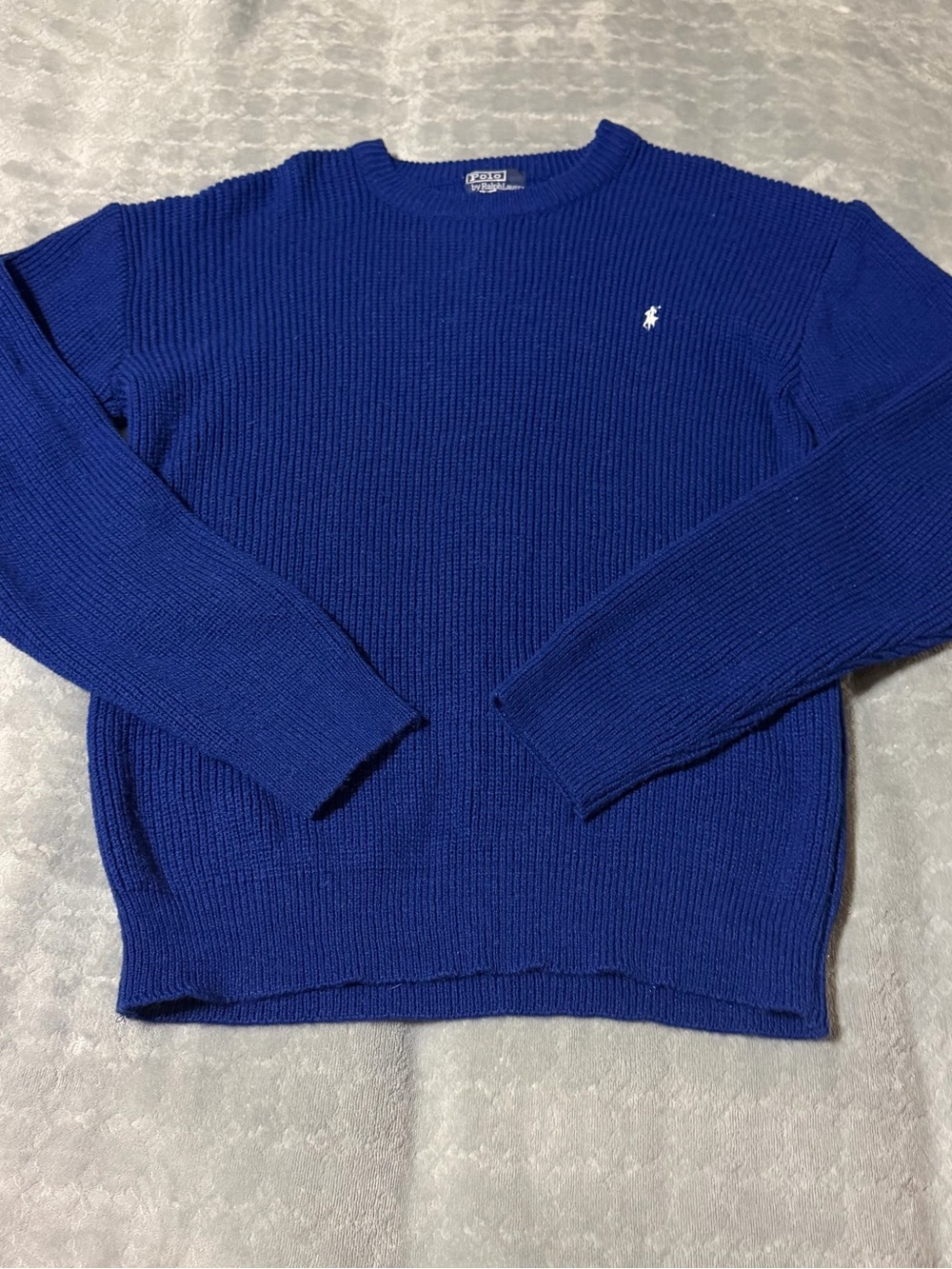 Ralph Lauren Men's Cobalt Blue Crewneck Sweater